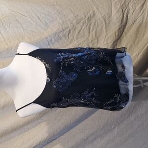 Astr Floral Sequin Tank SZ LG